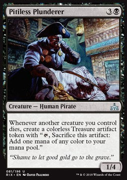 MTG - Rivals of Ixalan - 081/196 : Pitiless Plunderer (Non Foil) (9527648682231)