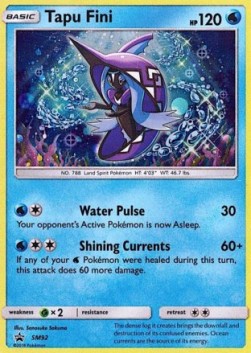 SUN AND MOON, Black Star Promo - SM092 : Tapu Fini (Holo) (8176730341623)