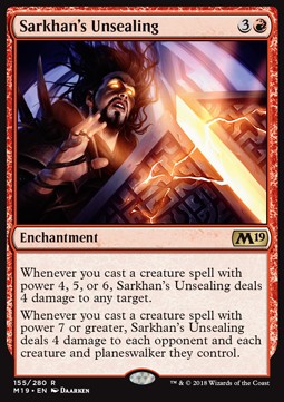 MTG - Core 2019 - 155/280 : Sarkhan's Unsealing (Non Foil) (8350386651383)