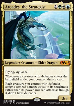 MTG - Core Set 2019 - 212/280 : Arcades, the Strategist (Non Foil) (9508737024247)