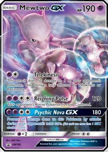 SUN AND MOON, Black Star Promo - SM196 : Mewtwo GX (Half Art) (9534415798519)