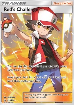 SUN AND MOON, Unbroken Bonds - 213/214 : Red's Challenge (Full Art)
