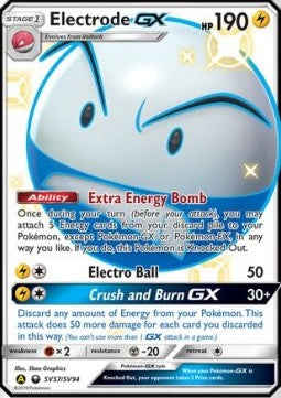 SUN AND MOON, Hidden Fates - SV57/SV94 : Electrode GX  (Shiny Vault)