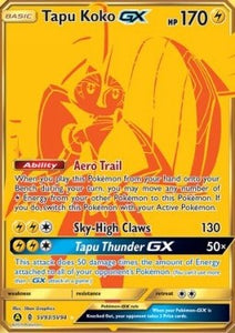 SUN AND MOON, Hidden Fates - SV93/SV94 : Tapu Koko GX (Shiny Vault) (Secret Rare) (8199876903159)