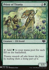 MTG - Mystery Booster - 210/337 : Priest of Titania (Non Foil) (7967831982327)