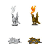 Dungeons & Dragons - Nolzur's Marvelous Miniatures - Gold Dragon Wyrmling & Small Treasure Pile - Wave 11