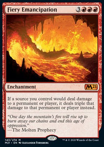 MTG - Core 2021 - 143/274 : Fiery Emancipation (Non Foil) (8070306463991)