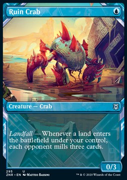MTG - Zendikar Rising - 0295 : Ruin Crab (Non Foil) (Showcase) (8289993752823)