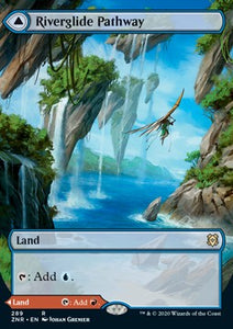 MTG - Zendikar Rising - 0289 : Riverglide Pathway // Lavaglide Pathway (Borderless) (7967790825719)