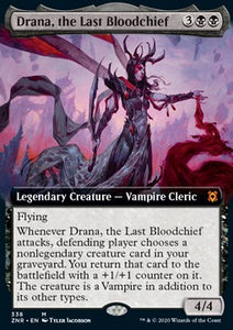 MTG - Zendikar Rising - 0338 : Drana, the Last Bloodchief (Borderless) (Foil) (8039012270327)