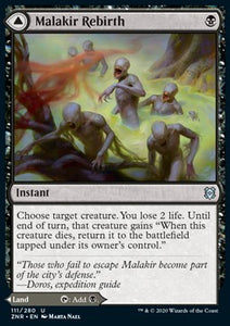 MTG - Zendikar Rising - 111/280 : Malakir Rebirth // Malakir Mire (Non Foil) (8071601225975)