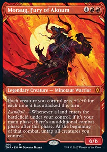 MTG - Zendikar Rising - 0300 : Moraug, Fury of Akoum (Showcase Foil) (7967795446007)