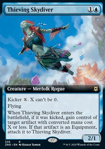 MTG - Zendikar Rising - 0335 : Thieving Skydiver (Borderless) (Foil) (8105837461751)