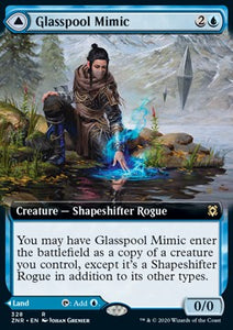 MTG - Zendikar Rising - 0328 : Glasspool Mimic // Glasspool Shore (Borderless Foil) (7967792070903)