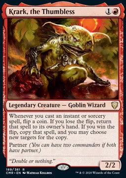 MTG - Commander Legends - 189/361 : Krark, the Thumbless (Non Foil) (9519099281655)