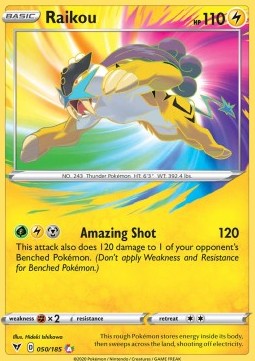 SWORD AND SHIELD, Vivid Voltage - 050/185 : Raikou (Amazing Rare) (8410319159543)