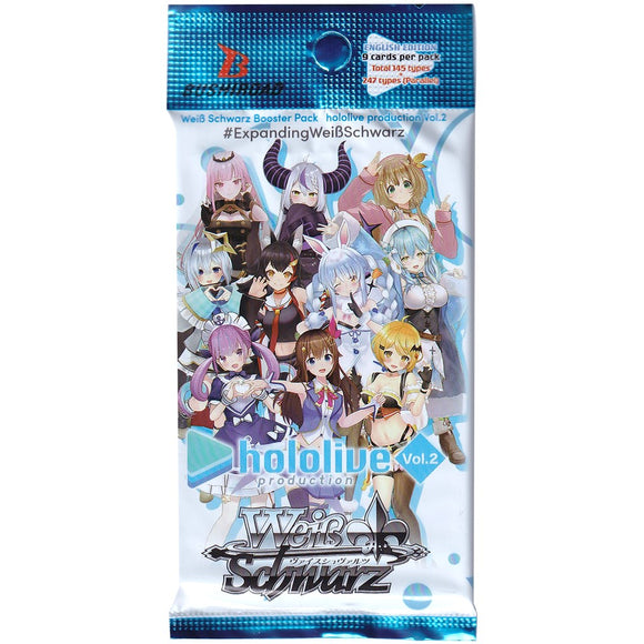 weiss schwarz hololive english booster box Weiss Schwarz Card Game - Hololive Production Vol.2 - Booster Pack