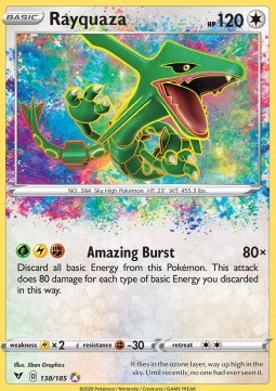 SWORD AND SHIELD, Vivid Voltage - 138/185 : Rayquaza (Amazing Rare) (8410319585527)