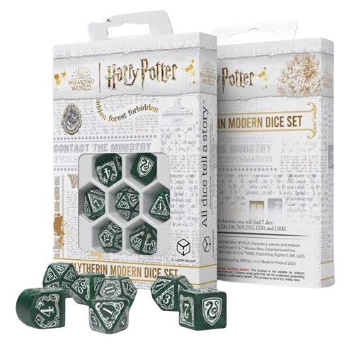 Harry Potter - 7 Dice Set - Slytherin - Green (8085349892343)