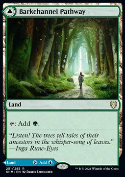 MTG - Kaldheim - 251/285 : Barkchannel Pathway // Tidechannel Pathway (Foil) (8122887045367)