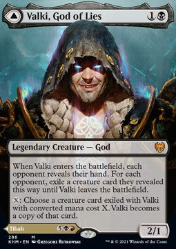 MTG - Kaldheim - 286 : Valki, God of Lies // Tibalt, Cosmic Impostor (Borderless) (Non Foil) (8267263443191)