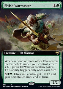 MTG - Kaldheim - 363 : Elvish Warmaster (Borderless) (Foil) (9506192490743)