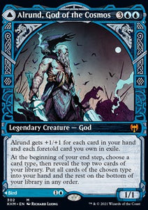 MTG - Kaldheim - 302 : Alrund, God of the Cosmos // Hakka, Whispering Raven (Showcase) (8052997325047)