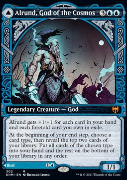 MTG - Kaldheim - 302 : Alrund, God of the Cosmos // Hakka, Whispering Raven (Showcase) (8052997325047)