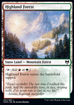 MTG - Kaldheim - 261/285 : Highland Forest (Non Foil) (8290017935607)