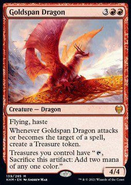 MTG - Kaldheim - 139/285 : Goldspan Dragon (Non Foil) (8122865287415)
