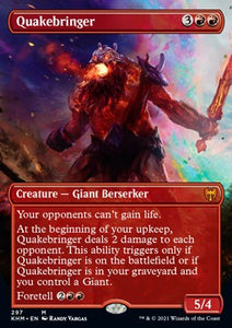 MTG - Kaldheim - 297 : Quakebringer (Borderless) (Foil) (8267260756215)