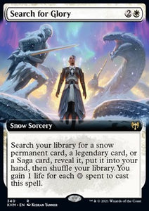 MTG - Kaldheim - 340 : Search for Glory (Borderless) (Foil) (8267258429687)