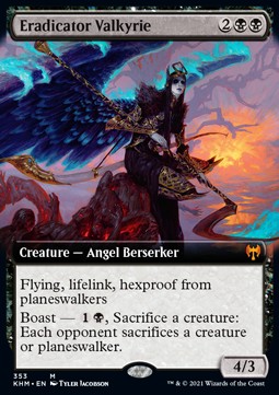 MTG - Kaldheim - 353 : Eradicator Valkyrie (Borderless) (Foil) (8039009648887)