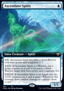 MTG - Kaldheim - 341 : Ascendant Spirit (Borderless) (Foil) (8267260592375)