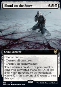 MTG - Kaldheim - 348 : Blood on the Snow (Borderless) (Foil) (8267259642103)