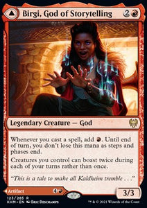 MTG - Kaldheim - 123/285 : Birgi, God of Storytelling // Harnfel, Horn of Bounty (Non Foil) (8070039044343)