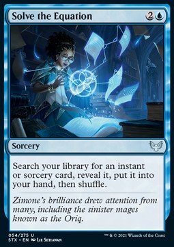 Strixhaven: School Of Mages - 054/275 : Solve the Equation (Non Foil) (8105875734775)