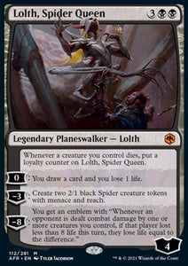 MTG - Adventures in the Forgotten Realms - 112/281 : Lolth, Spider Queen (Showcase) (7967829131511)