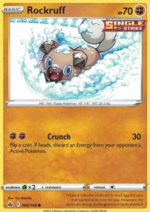 SWORD AND SHIELD, Chilling Reign - 086/163 : Rockruff (Reverse Holo) (8037270421751)