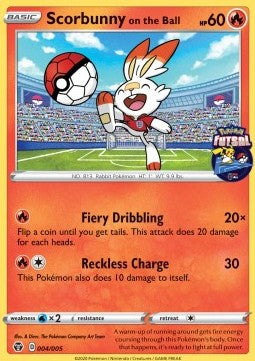 Pokemon - FutsalPromo - 004/005 : Scorbunny on the Ball (Non Holo) (Played) (9542112444663)