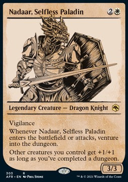 MTG - Adventures in the Forgotten Realms - 303 : Nadaar, Selfless Paladin (Non Foil) (Showcase) (8107618762999)