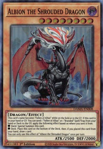 YGO - Dawn of Majesty - DAMA-EN008 : Albion the Shrouded Dragon (Ultra Rare) - 1st Edition (8080461299959)