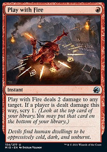 MTG - Innistrad: Midnight Hunt - 154/277 : Play with Fire (Non Foil) (8267192729847)