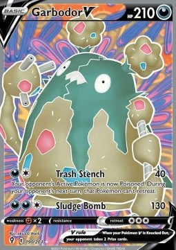 SWORD AND SHIELD, Evolving Skies - 190/203 : Garbodor V (Full Art) (8092367945975)