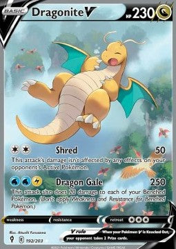 SWORD AND SHIELD, Battle Styles - 192/163 : Dragonite V (Alternate Art)
