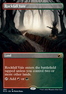 MTG - Innistrad: Midnight Hunt - 284 : Rockfall Vale (Foil) (Borderless) (8011529584887)