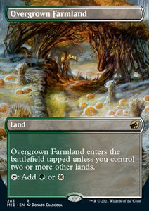MTG - Innistrad: Midnight Hunt - 283 : Overgrown Farmland (Non Foil) (Borderless) (8046708687095)