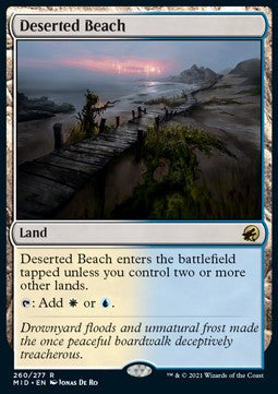 MTG - Innistrad: Midnight Hunt - 260/277 : Deserted Beach (Foil) (8046712815863)