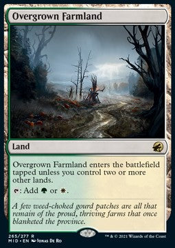 MTG - Innistrad: Midnight Hunt - 265/277 : Overgrown Farmland (Foil) (8046714323191)