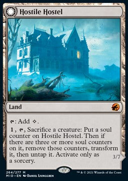 MTG - Innistrad: Midnight Hunt - 264/277 : Hostile Hostel // Creeping Inn (Foil) (8267982799095)